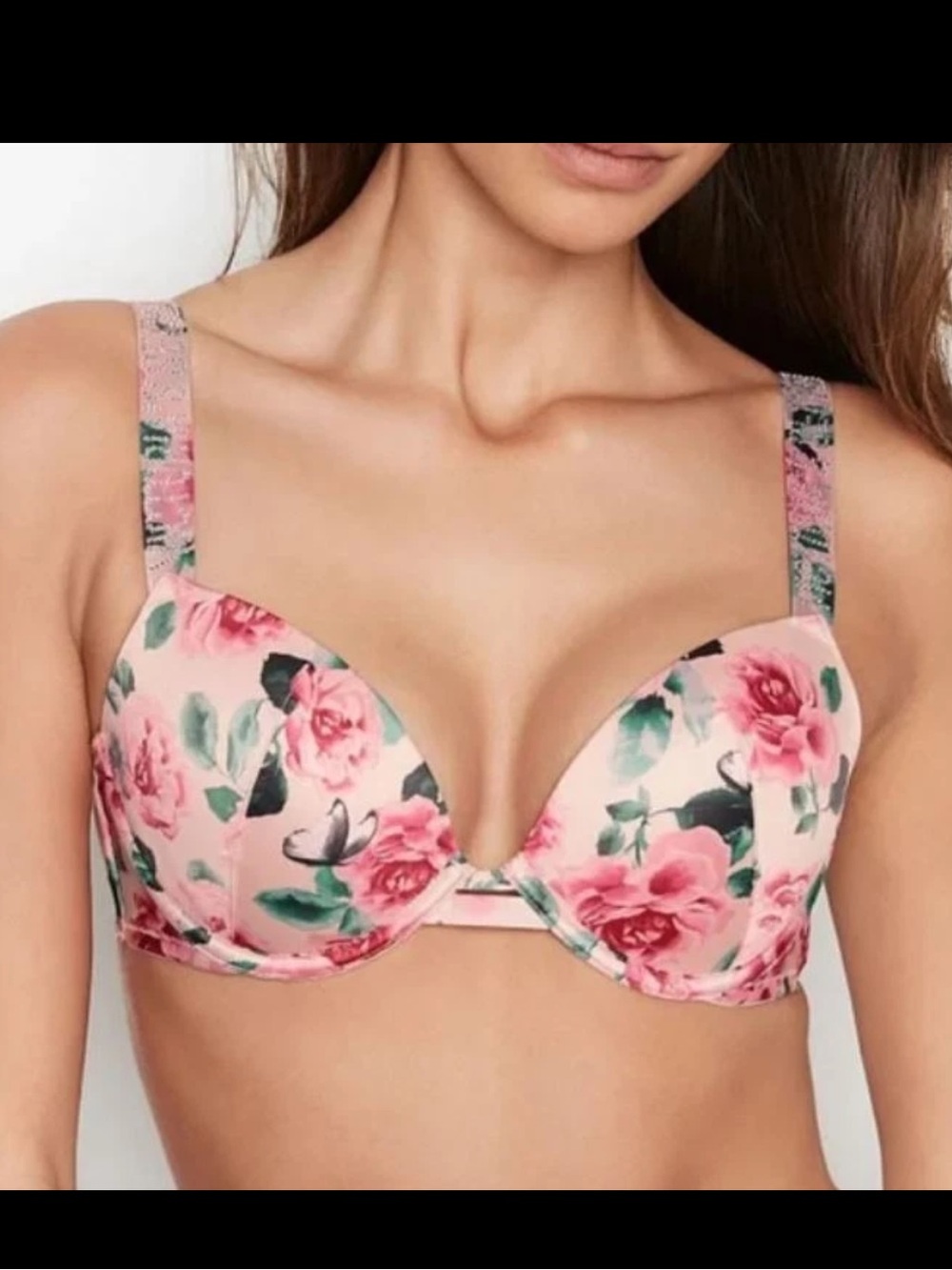 Victoria's Secret Very Sexy Shine Push Up Floral Bra